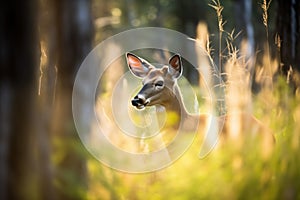 sunlight dappling duikers back in brush
