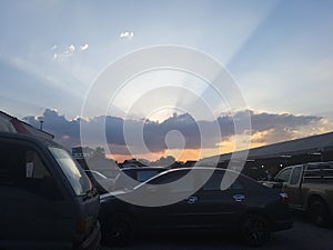 Sunlight in evenning