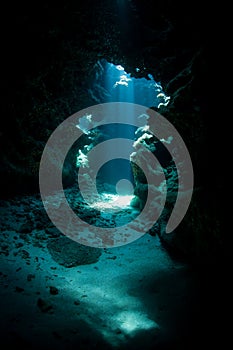 Light and Underwater Cavern
