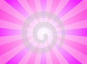 Sunlight horizontal background. Purple and pink color burst background. Vector illustration