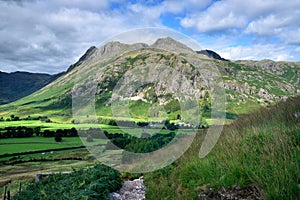 Sunlight on the Langdale Pikes