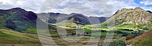 Sunlight on the Langdale Pikes