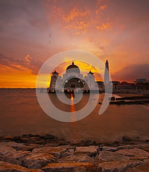 Sunlight Malacca Straits Mosque