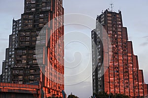 Sunlight over the Belgrade Rudo building exterior photo