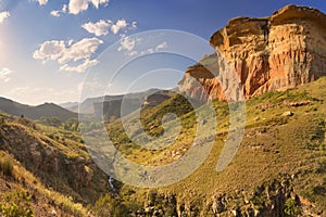 Sunlight over the Golden Gate Highlands NP, South Africa