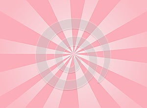 Sunlight rays background. Pink and white color burst background