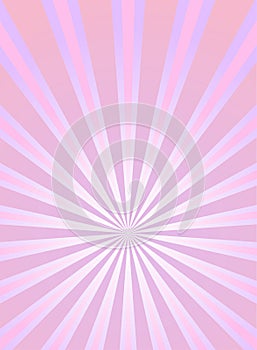 Sunlight rays background. Pink and white color burst background