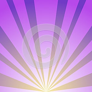 Sunlight rays background. Purple color burst background. Vector illustration