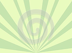 Sunlight rays horizontal background. Sage green color burst background