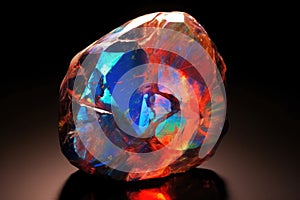 sunlight reflecting off a rare opal stone