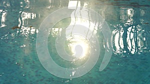 Sunlight Reflection In A Pool