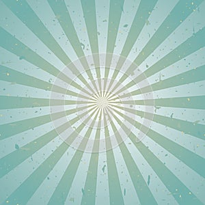 Sunlight retro faded grunge background. blue and beige color burst background. Vector illustration.