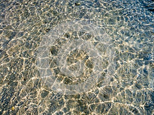 Sunlight on the sea surface at the beach