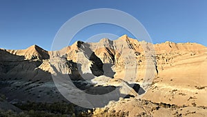 Sunlight and Shadows in Badlands National Park