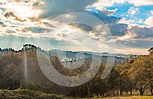 Sunlight Shinning Through the Clouds