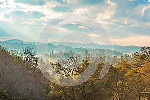 Sunlight Shinning Through the Clouds