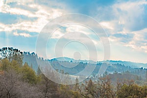 Sunlight Shinning Through the Clouds