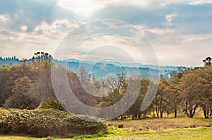 Sunlight Shinning Through the Clouds