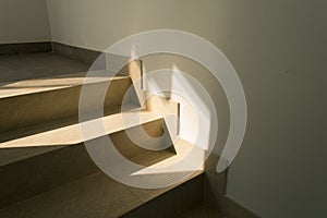 Sunlight on staircase