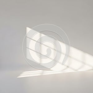 Sunlight Streaming Through Large Window Creating Shadow Pattern