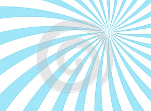 Sunlight swirl rays wide background. blue and white spiral burst wallpaper