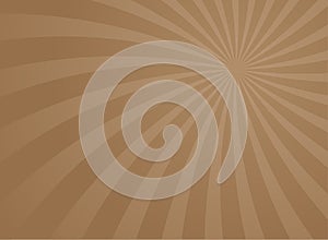 Sunlight swirl rays wide background. brown spiral burst wallpaper