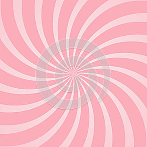 Sunlight swirl rays wide background. pink spiral burst wallpaper