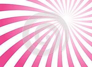 Sunlight swirl rays wide background. pink and white burst wallpaper