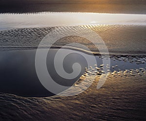 Sunlight on tidal flats