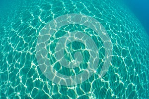 Sunlight Underwater on Sandy Tropical Seafloor