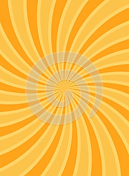 Sunlight vertical background. Orange color burst background. Vector illustration.