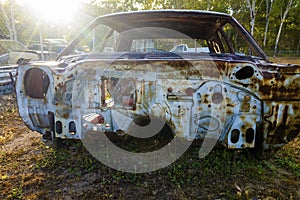 Sunlight On Vintage Car Restoration Project