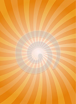 Sunlight wide horizontal background. Orange color burst background. Vector illustration