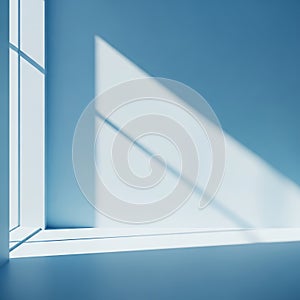 Sunlight through window, isolated on white background