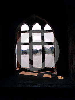 Sunlight through the Windows of an Ancient Royal Palace India.