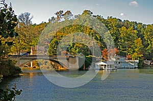 Sunlit Ashville Lake photo