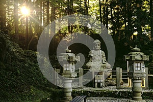 Buddha statue in Enryaku-ji monastery at Mt. Hiei, Kyoto, Japan