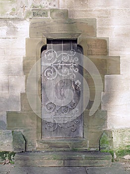 Sunlit Chapel Door