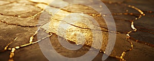 Sunlit Gold Cracked Texture - Abstract Warmth and Luxury