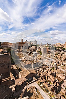 Sunlit Roman Ruins: a Glimpse Into Ancient History