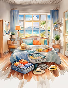 Sunlit Seaside Getaway Preparation photo