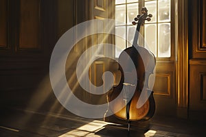 Sunlit Sonata: Cello in Morning Rays