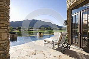 Sunlounger With View Of Mountains