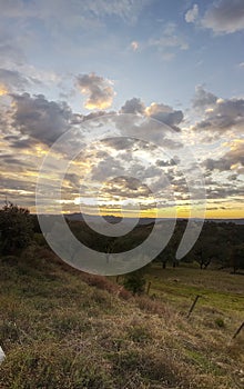 Sunnset over landscape in the Cabo de Gata NÃÂ­jar Natural Park photo