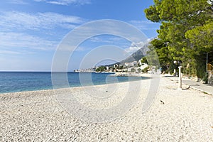 Sunny beach, close up on sand