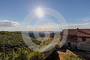 A sunny day in Bakhchisarai and part of the house of the Karaite scientist A. S. Firkovich