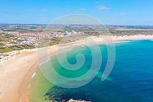 a sunny day on Baleal beach in Portugal