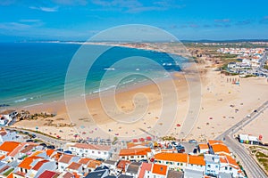 a sunny day on Baleal beach in Portugal