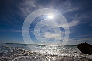 Sunny day at a beach near Tangier