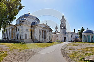 Sunny day at the Borisoglebsky Monastery in Torzhok